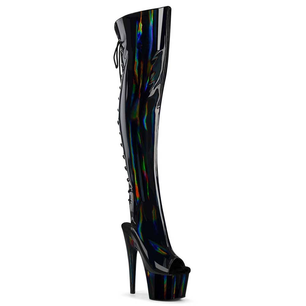 Pleaser - ADORE3019HWR Cuissardes à plateforme - Noir Product image